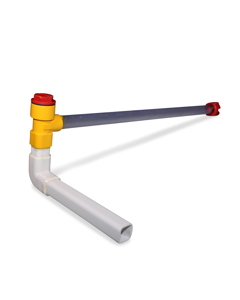 Breather tube 450mm lh cpl w/t-piece and connection angle